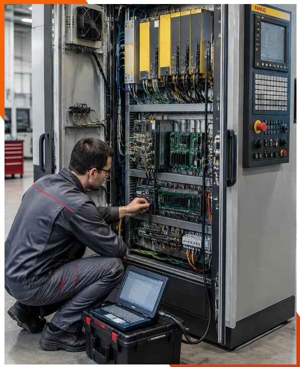 Ремонт систем ЧПУ FANUC промышленных станков в Сафонове